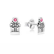 E-15945 - 925 Sterling silver stud with crystals.