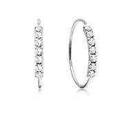 E-15948 - 925 Sterling silver stud with crystals.