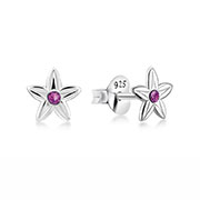 E-15985 - 925 Sterling silver stud with crystals.