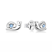 E-16023 - 925 Sterling silver stud with crystals.