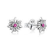 E-15741 - 925 Sterling silver stud with crystals.