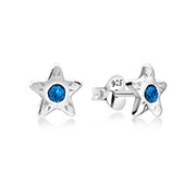 E-15752 - 925 Sterling silver stud with crystals.