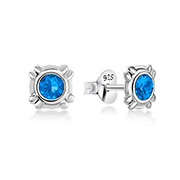 E-15795 - 925 Sterling silver stud with crystals.