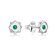 E-15806 - 925 Sterling silver stud with crystals.