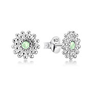 E-15814 - 925 Sterling silver stud with crystals.