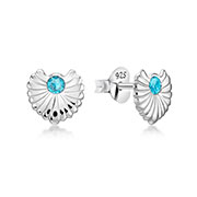 E-15818 - 925 Sterling silver stud with crystals.