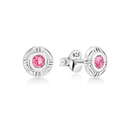 E-15824 - 925 Sterling silver stud with crystals.
