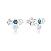 E-15837 - 925 Sterling silver stud with crystals.