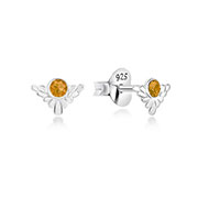 E-15841 - 925 Sterling silver stud with crystals.