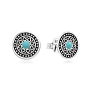 925 Sterling silver stud with Enamel color.