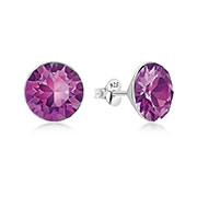 E-3393 - 925 Sterling silver stud with crystals.
