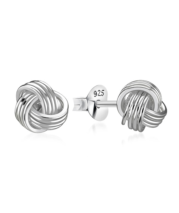 Topaz B.K.K. - Plain 925 Sterling silver stud earring.(EP-1018)