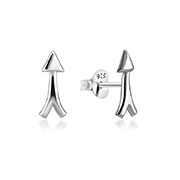 EP-1067 - Plain 925 Sterling silver stud earring.