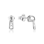 EP-1174 - Plain 925 Sterling silver stud earring.