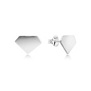 Plain 925 Sterling silver stud earring.