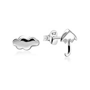 EP-2795 - Plain 925 Sterling silver stud earring.