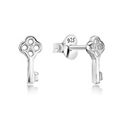 Plain 925 Sterling silver stud earring.