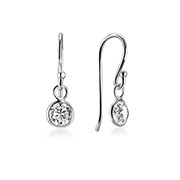 EZ-108 - 925 Sterling silver earring with cubic zircon.