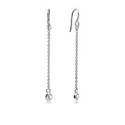 EZ-1201 - 925 Sterling silver earring with cubic zircon.