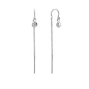 EZ-1236 - 925 Sterling silver earring with cubic zircon.