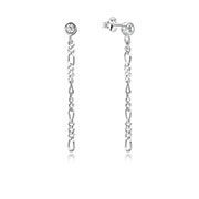 EZ-1339 - 925 Sterling silver stud with cubic zircon.