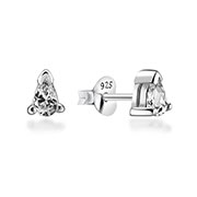 EZ-139 - 925 Sterling silver stud with cubic zircon.