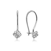 EZ-219 - 925 Sterling silver earring with cubic zircon.