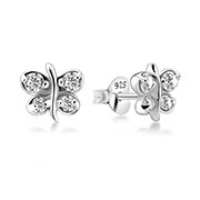 925 Sterling silver stud with cubic zircon.