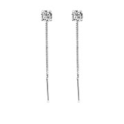 EZ-666 - 925 Sterling silver stud with cubic zircon.