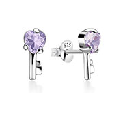 925 Sterling silver earring with cubic zircon.