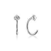 925 Sterling silver stud with cubic zircon.