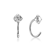 925 Sterling silver stud with cubic zircon.